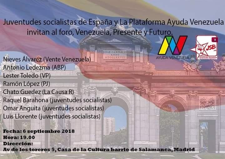 El PSOE madrileño no sabe qué hacer con la oposición venezolana 1 Moncloa CARTEL 6 SEPTIEMBRE Moncloa