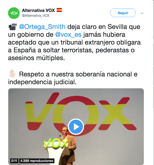 VOX empieza a dar señales claras de antieuropeísmo 2 Moncloa tedh vox