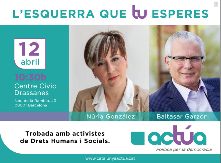 El TC impide al partido de Garzón presentarse por Barcelona el 28-A