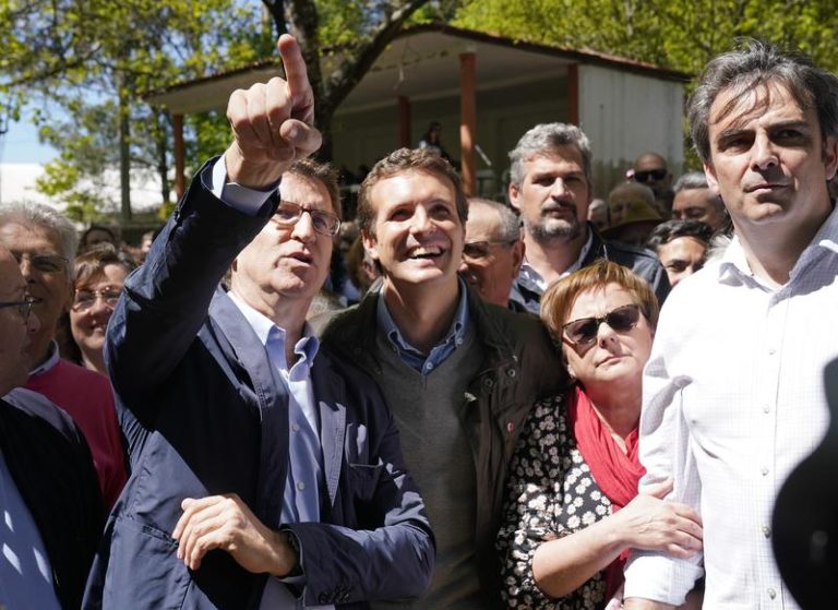 La imagen de unidad de Casado y Feijóo en aras de una «remontada» el 26M