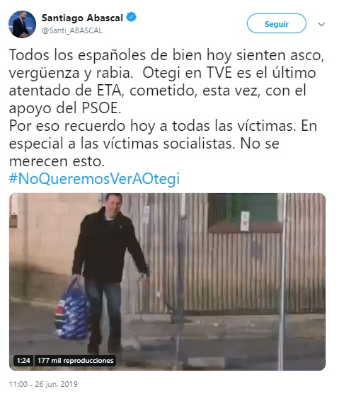 PP, Ciudadanos y Vox cargan contra RTVE por la entrevista a Otegi 3 Moncloa Abascal Otegi