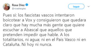Los siete guiños que Rosa Díez le ha hecho a Vox en Twitter 6 Moncloa Boicot Moncloa