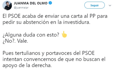PP y Podemos critican la carta de los 66 diputados del PSOE 7 Moncloa JUANMA DEL OLMO PSOE