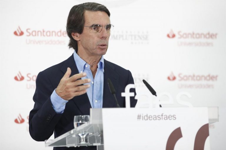Aznar critica a la nueva política por generar un «nacionalismo radicalizado»
