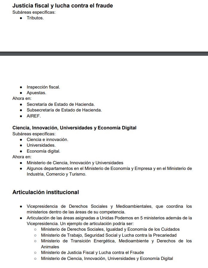 El PSOE destapa un documento que recoge las exigencias de Iglesias 2 Moncloa PSOE 2 Moncloa