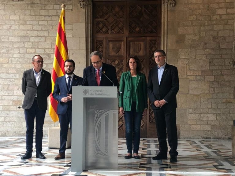 Torra urge al Gobierno a dialogar «sin condiciones»