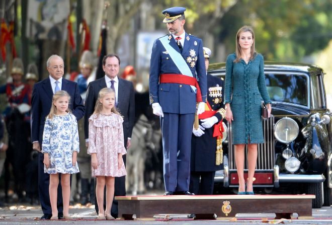 La Familia Real, en la Fiesta del doce de octubre en los últimos años 5 Moncloa primer Moncloa