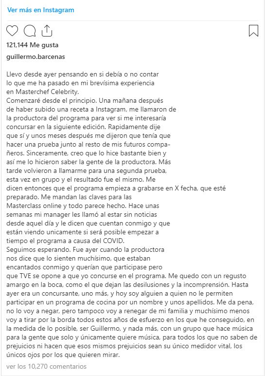 'MasterChef Celebrity 5': los últimos fichajes, el plato fuerte y la polémica 9 Moncloa instagram barcenas mesa redacción 2 Moncloa