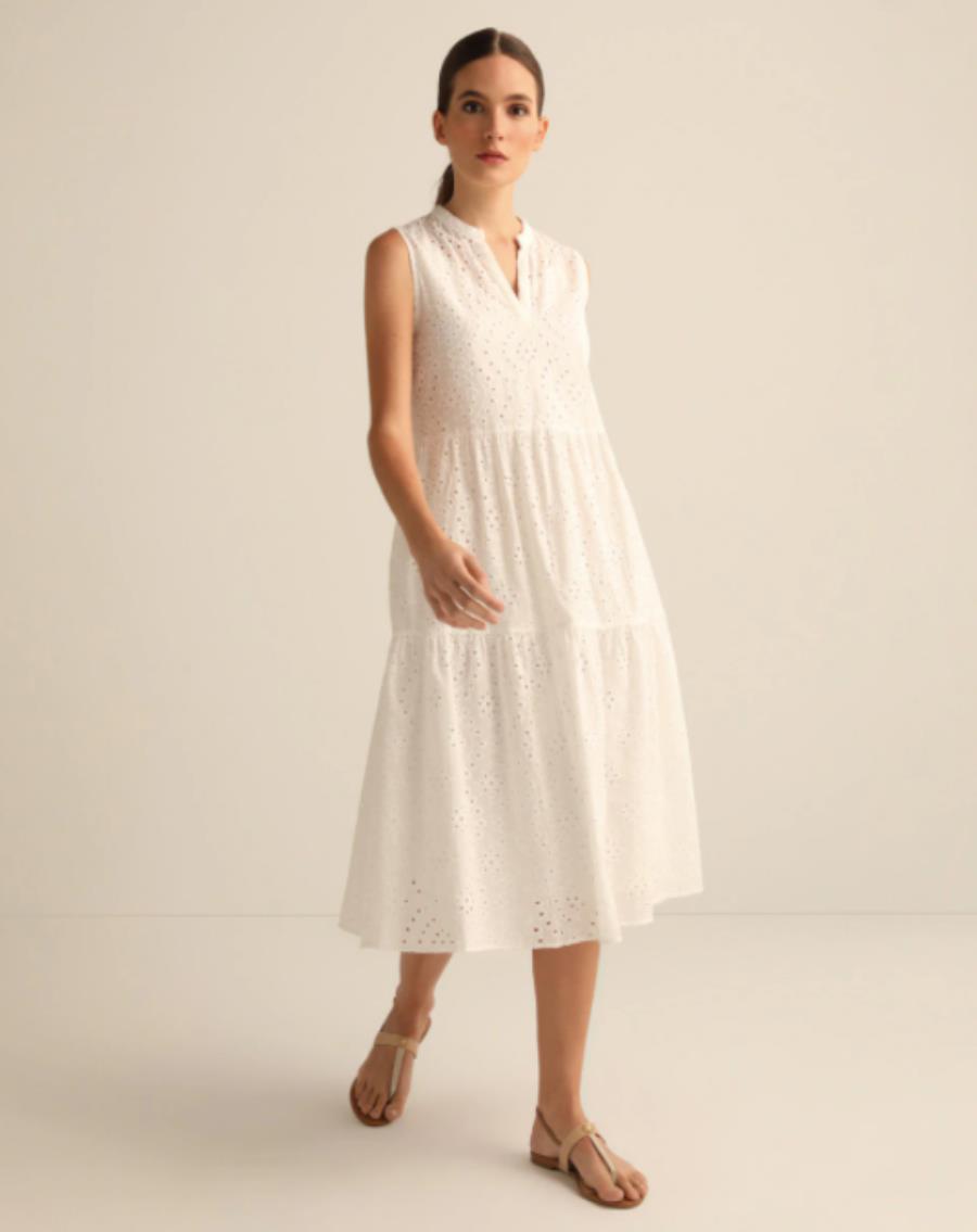 vestido blanco calado