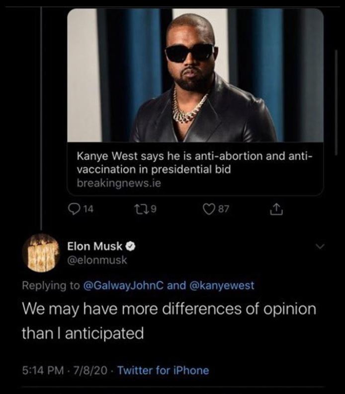 Kanye West... ¿presidente? Estos millonarios apoyarían su candidatura 1 Moncloa Elon Moncloa