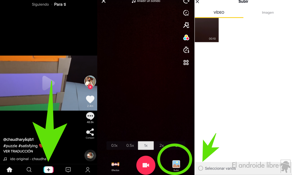 Cómo descargar los vídeos que has colgado en Tik Tok 4 Moncloa Cómo subir vídeos a Tik Tok
