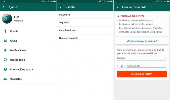 Así puedes despedirte de manera definitiva de WhatsApp 3 Moncloa Para eliminar tu cuenta de WhatsApp