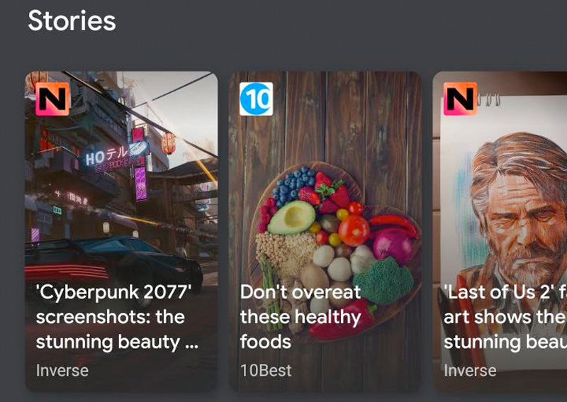 Vídeos cortos de Discover Google