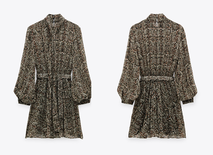 VESTIDO ESTAMPADO ANIMAL ZARA