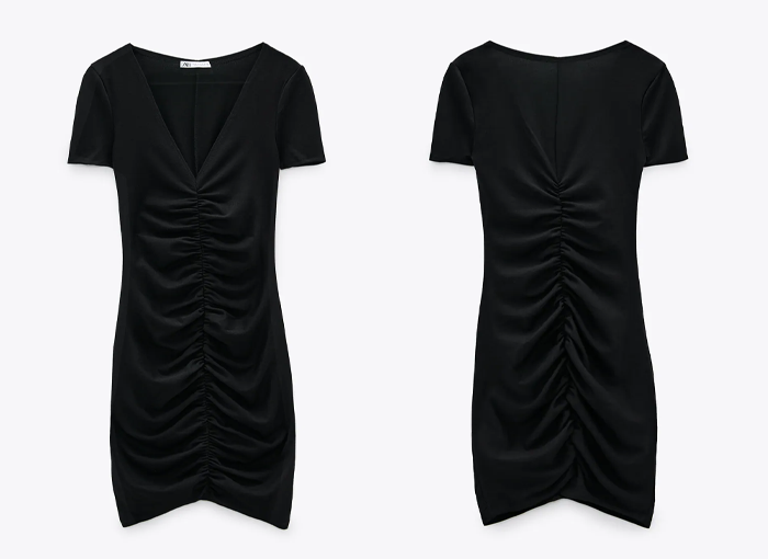 VESTIDO DRAPEADO ZARA