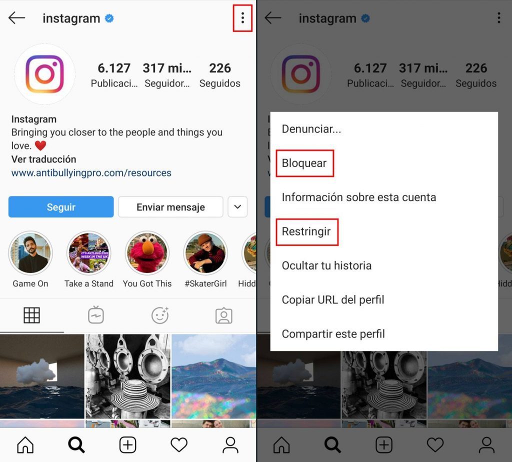 Cómo ocultar fotos de tu Instagram para que nadie las vea 5 Moncloa Bloqueando usuarios en Instagram