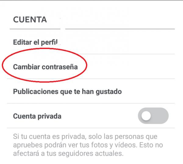 Qué hacer si alguien ha entrado en tu cuenta de Instagram 6 Moncloa Cambiar la contraseña