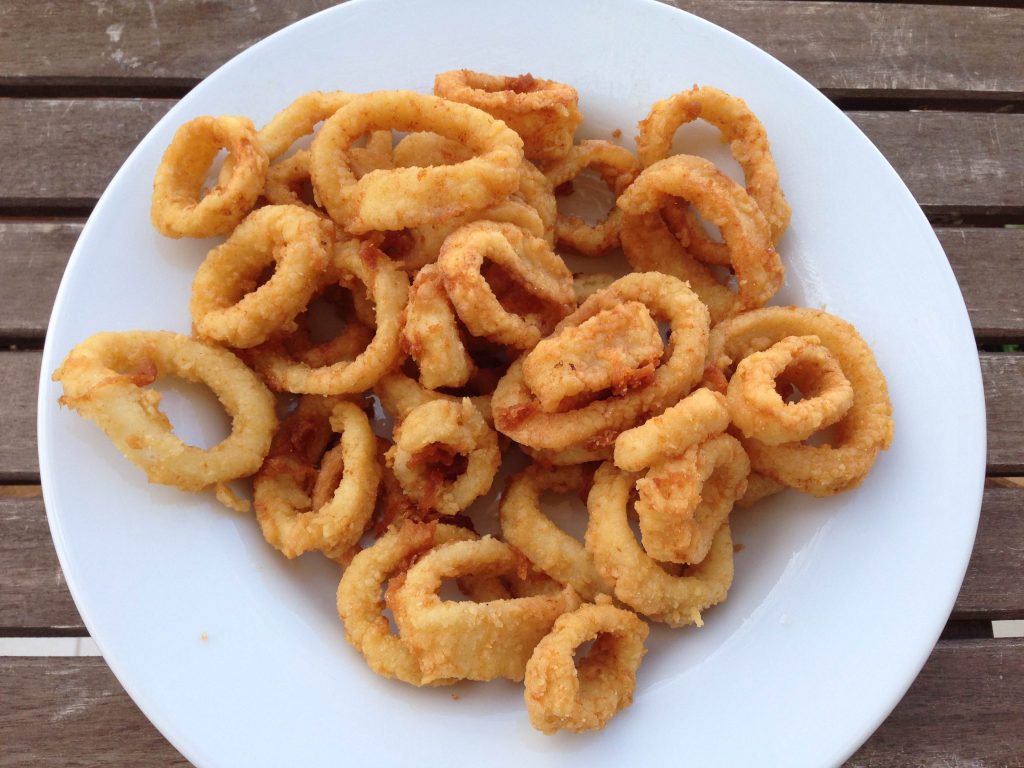 el tamaño de los calamares para reborzar