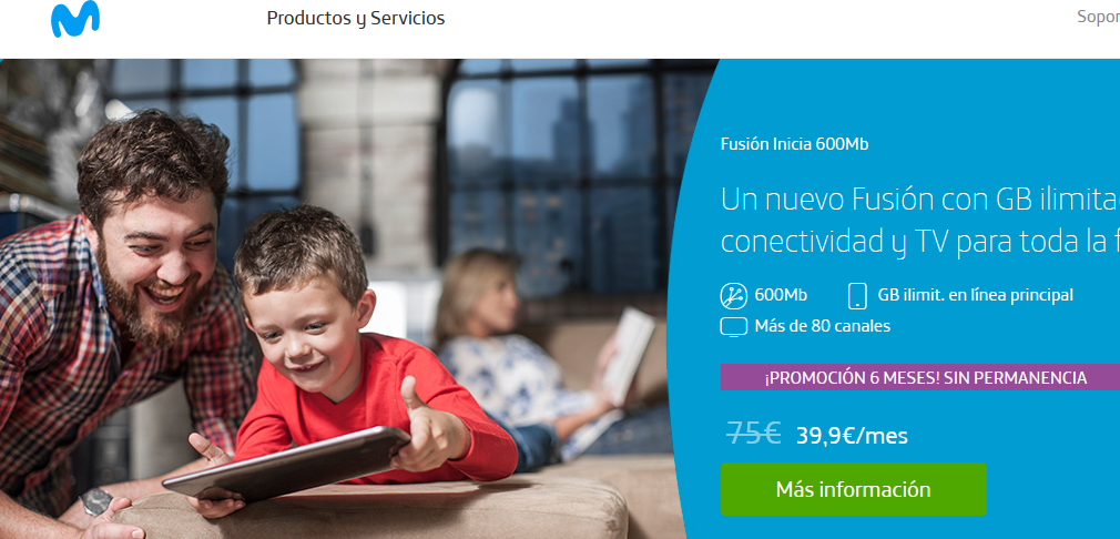 Vodafone, Movistar, Orange... ofertazas para la vuelta al cole 2 Moncloa Oferta de Movistar