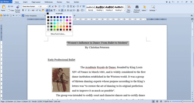 wps writer