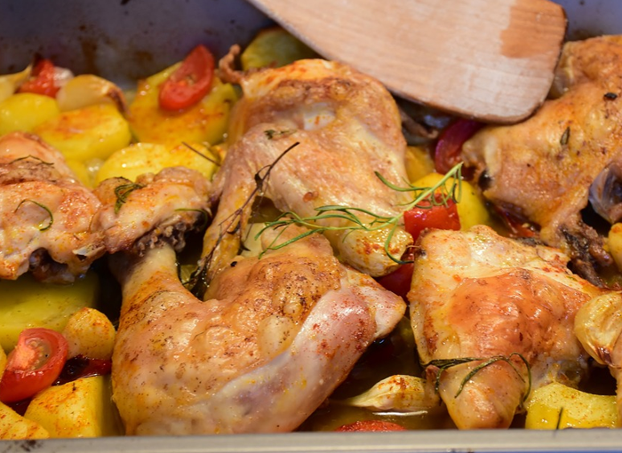POLLO AL HORNO LISTO PARA COMER