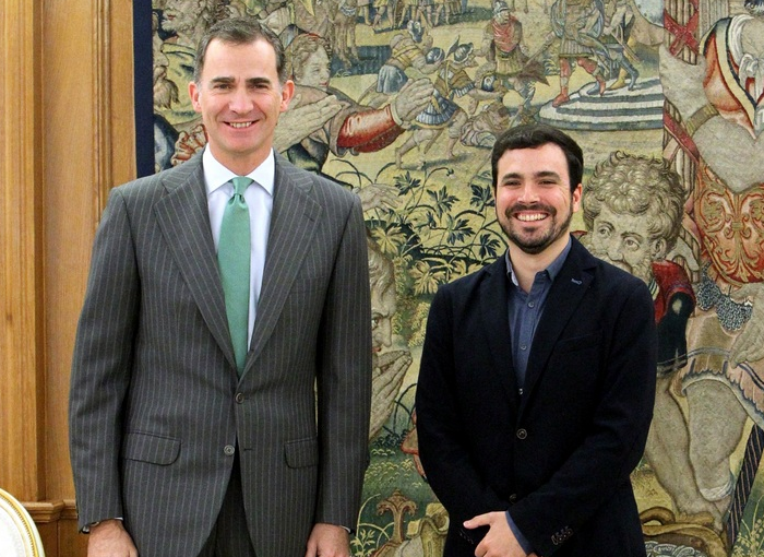 ALBERTO GARZÓN, TAMBIÉN EN CONTRA DE FELIPE VI Y LETIZIA