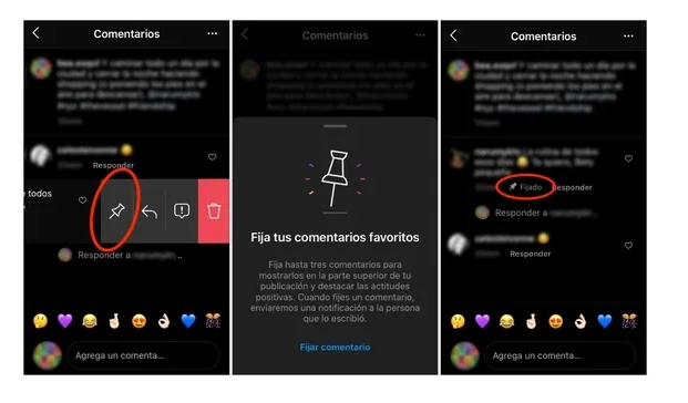 Cómo fijar comentarios en Instagram para que siempre se vean los primeros 4 Moncloa Paso a paso para fijar comentarios