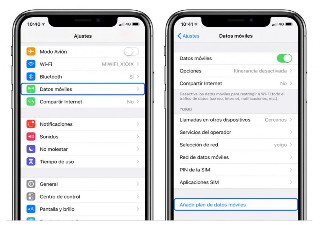 Configuración de la eSIM