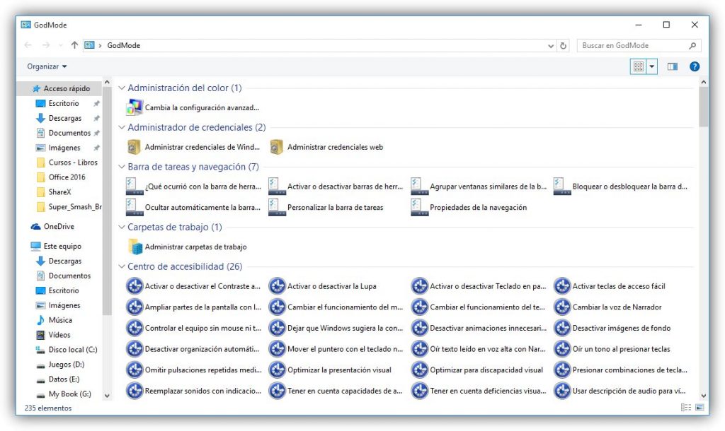 Para qué nos sirve el Modo Dios de Windows 10