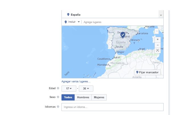 Guía paso a paso para publicar un anuncio en Facebook Ads que funcione 5 Moncloa Segmentación de tu público