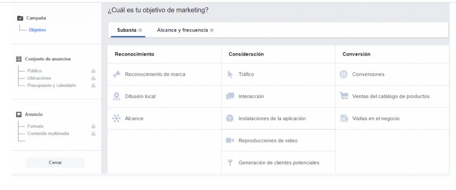 Guía paso a paso para publicar un anuncio en Facebook Ads que funcione 4 Moncloa Diseña la campaña en Facebook Ads