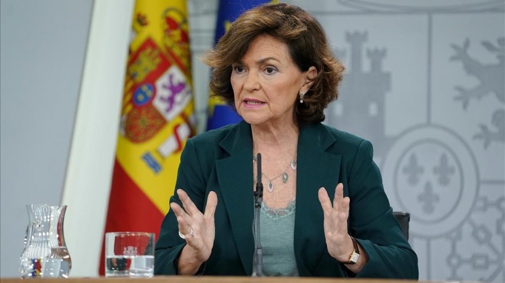 El Gobierno pone a la exjefa de gabinete de Carmen Calvo a imprimir monedas feministas 1 Moncloa carmen calvo