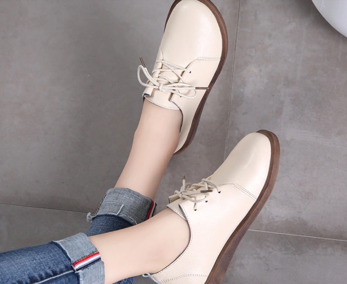 zapatos planos con cordones