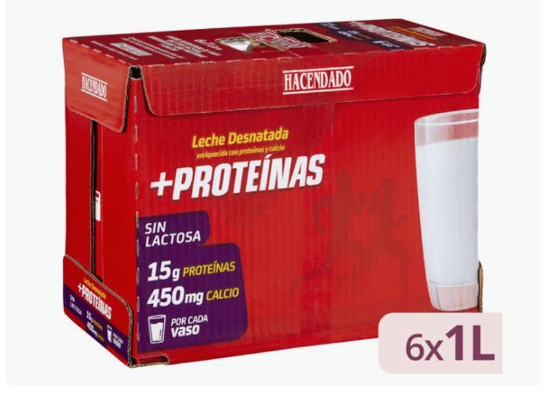 LECHE DESNATADA ALTA EN PROTEÍNAS HACENDADO