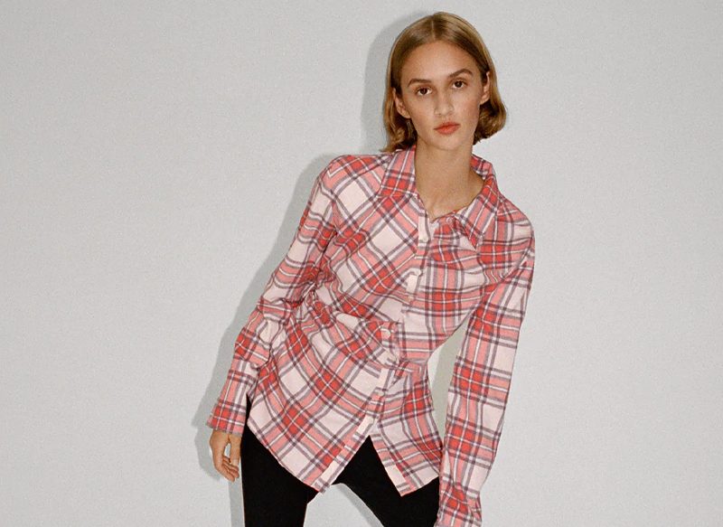CAMISA CUADROS DESESTRUCTURADA DE ZARA