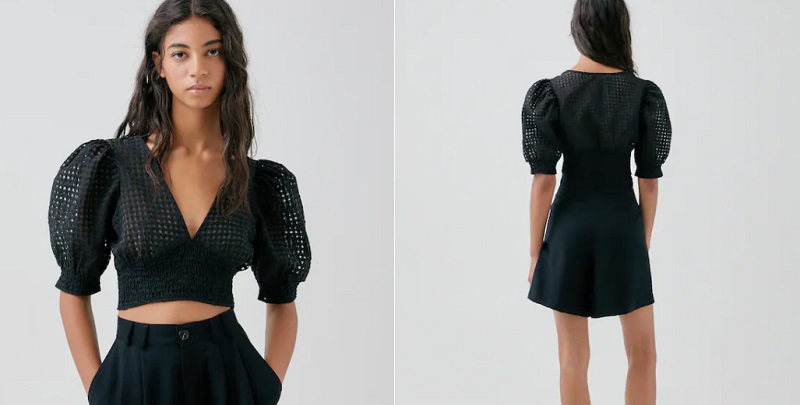 blusa acabado troquelado