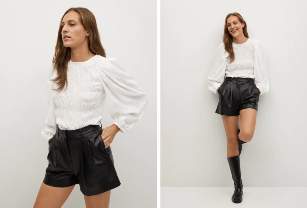 blusa panel elastica