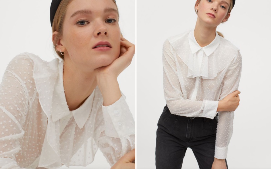 blusa transparente