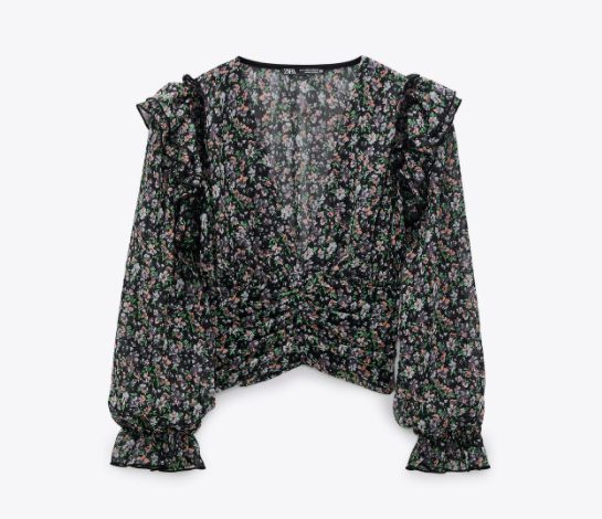 estampado floral volantes