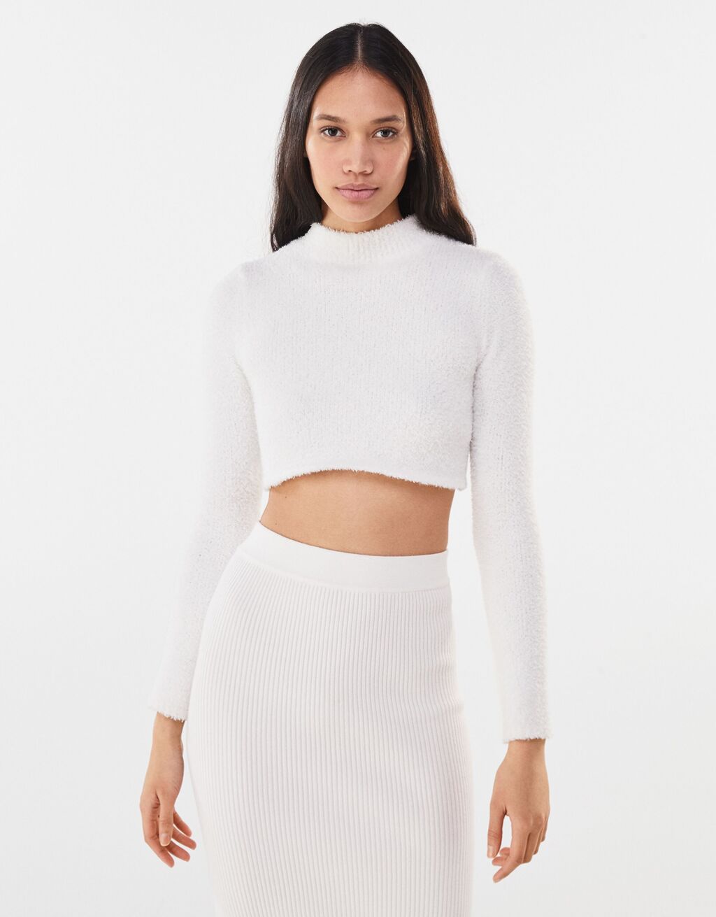 jersey efecto pelo bershka