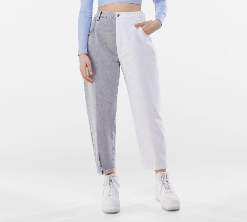 pantalon contraste bershka
