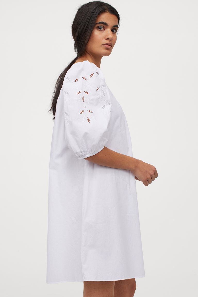 vestido bordado ingles hm