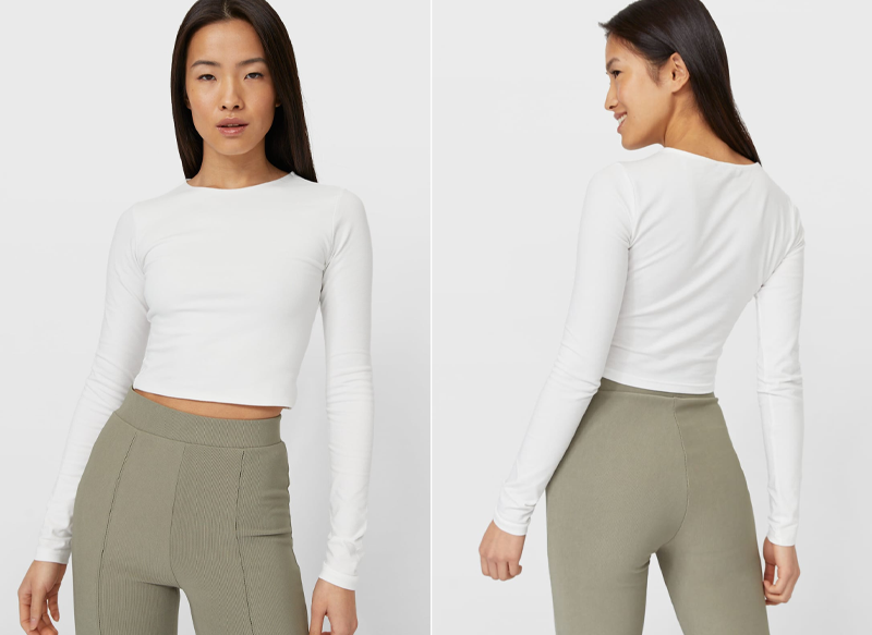 TOP CROP MANGA LARGA