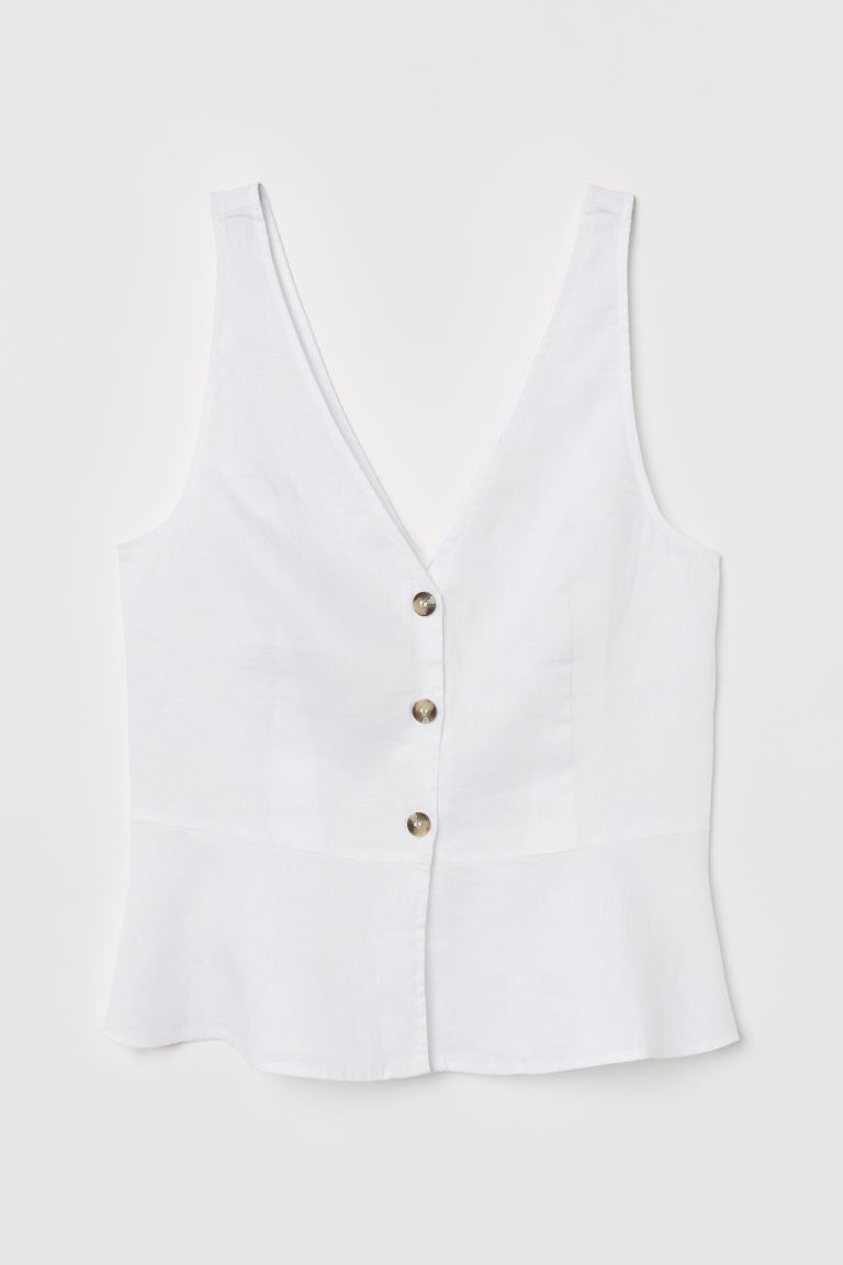 blusa lino hm