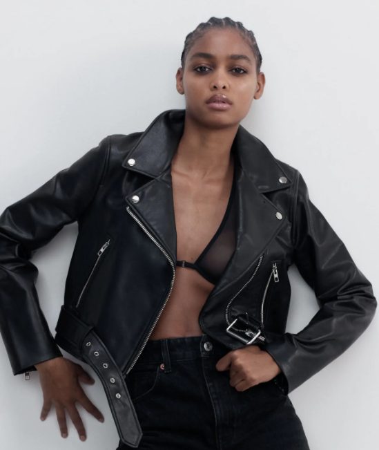 cazadora efecto piel