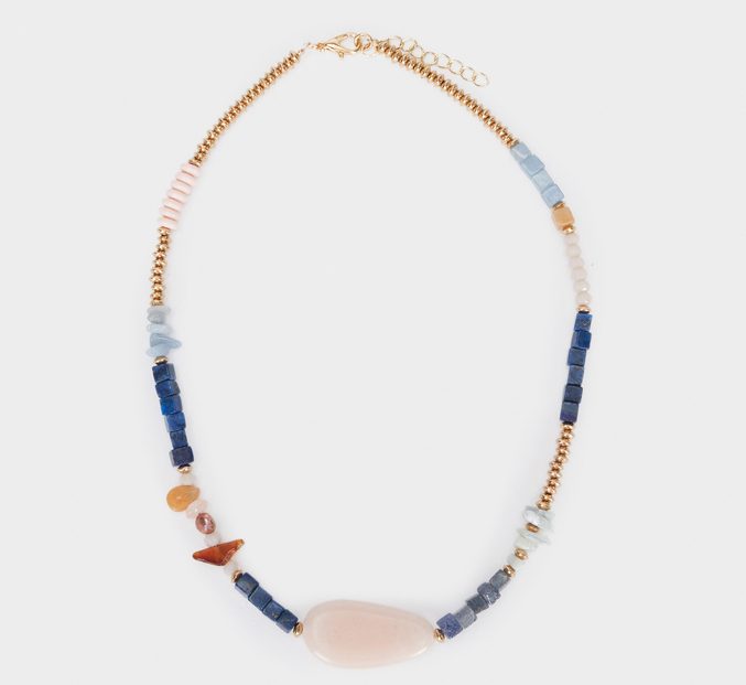 collar piedras abalorios
