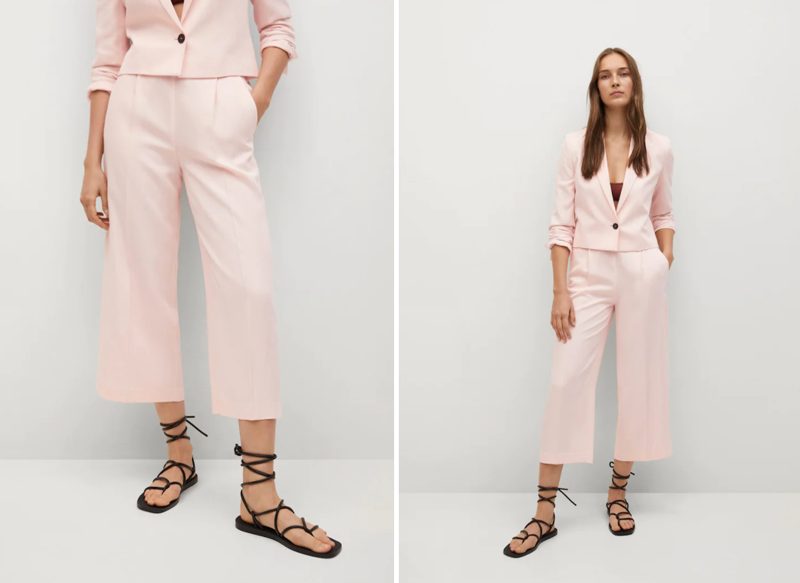 PANTALÓN CULOTTE PINZAS DE MANGO
