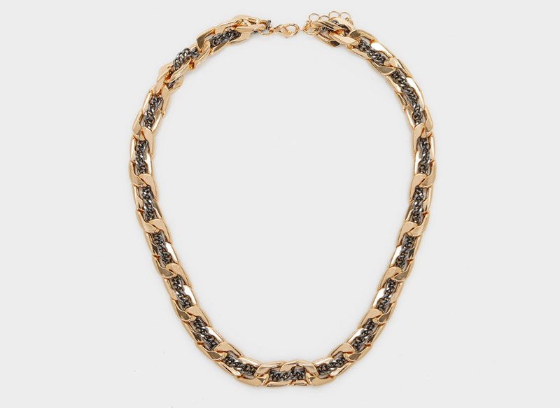 COLLAR CADENA CORTO ENTRELAZADO