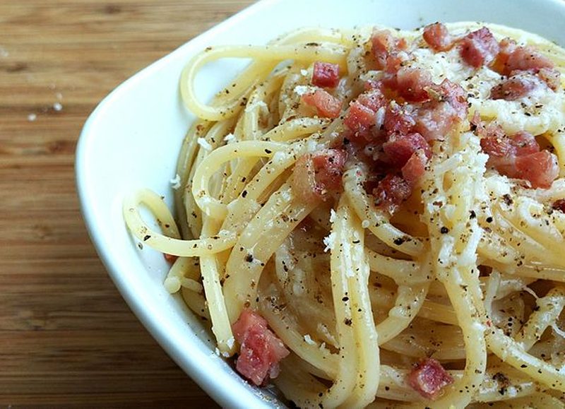 INGREDIENTES DE LA CARBONARA SIN NATA