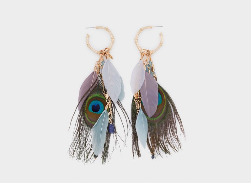 PENDIENTES DE ARO EXTRA LARGOS PLUMAS DE PARFOIS